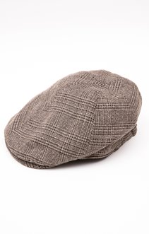 Casquette plate à carreaux