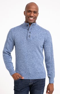 Pull col montant boutonné