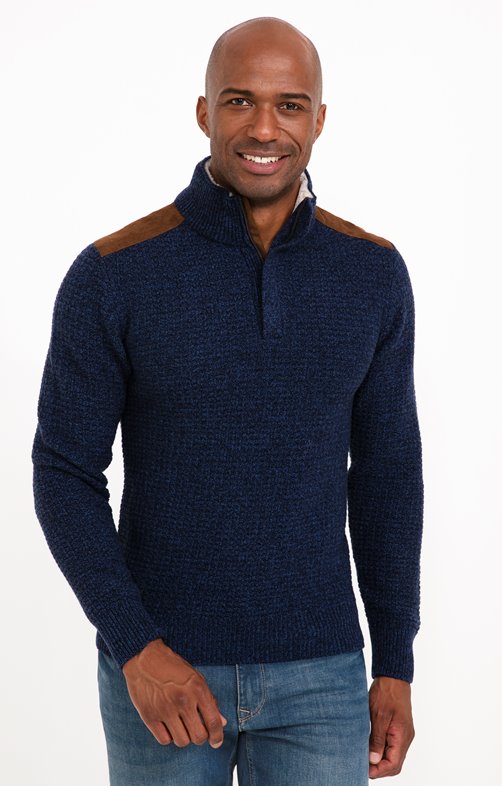 Pull col montant avec sherpa 