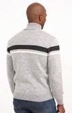 Pull col roulé rayé