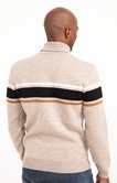 Pull col roulé rayé