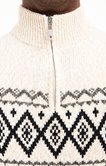 Pull jacquard col montant