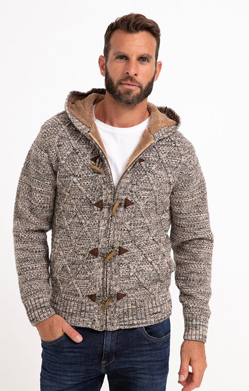 Gilet doublé sherpa avec capuche