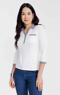 Tee-shirt uni manches 3/4