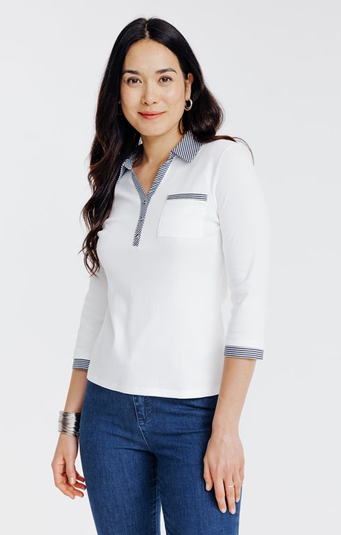 Tee-shirt uni manches 3/4