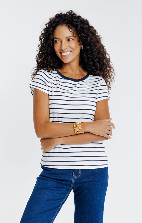 Tee-shirt rayé manches courtes