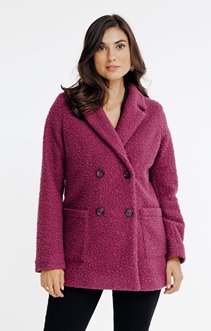 Manteau court col tailleur