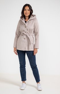 Manteau avec ceinture à nouer