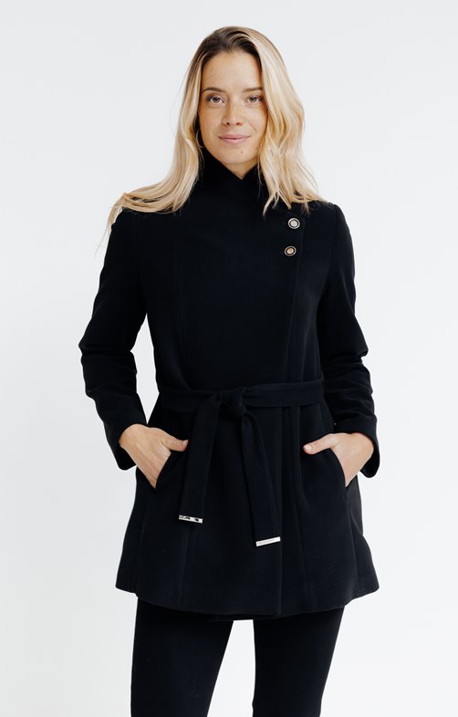 Manteau cintré femme noir hotsell