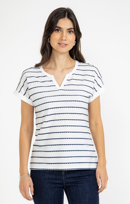 Tee-shirt rayé manches courtes