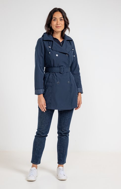 Trench avec double patte de boutonnage