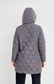Doudoune longue matelassage fantaisie