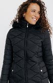 Doudoune longue au matelassage fantaisie