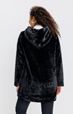 Manteau fausse fourrure à capuche