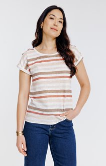 Tee-shirt rayé manches courtes
