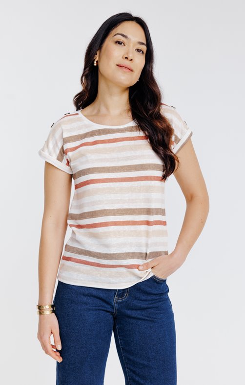 Tee-shirt rayé manches courtes