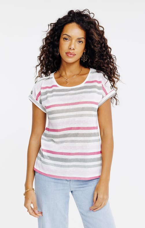 Tee-shirt rayé manches courtes