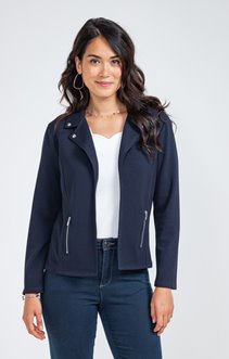 Veste col tailleur avec zips poches