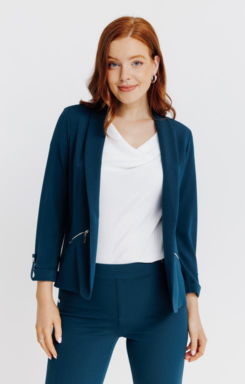 VESTE BLAZER AVEC COL CHÂLE 