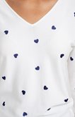 Pull broderie cœur