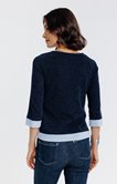 Pull 2-en-1 détails chaine et trame