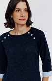 Pull 2-en-1 détails chaine et trame