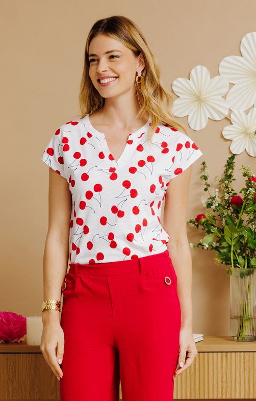Tee-shirt imprimé cerises