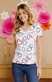 Tee-shirt imprimé coeurs