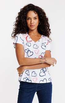 Tee-shirt imprimé coeurs