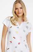 Tee-shirt brodé été manches courtes