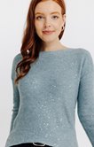 Pull uni paillettes
