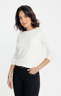 Pull uni paillettes