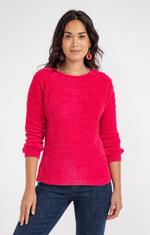 Pull maille chenille