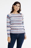 Pull rayé multicolore