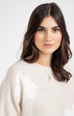 Pull jacquard fleur