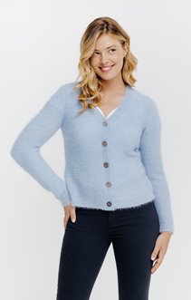 Cardigan maille fluffy