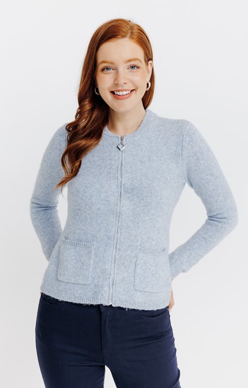 Cardigan zippé 