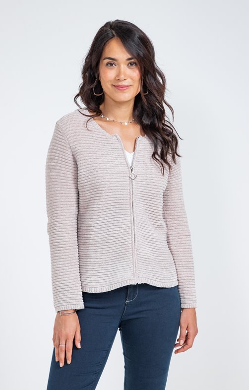 Cardigan zippé