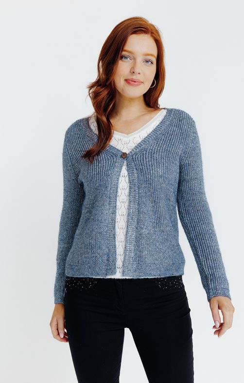 Cardigan maille anglaise