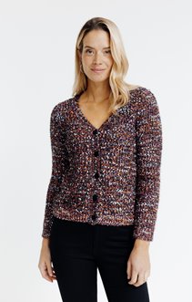 Cardigan maille popcorn