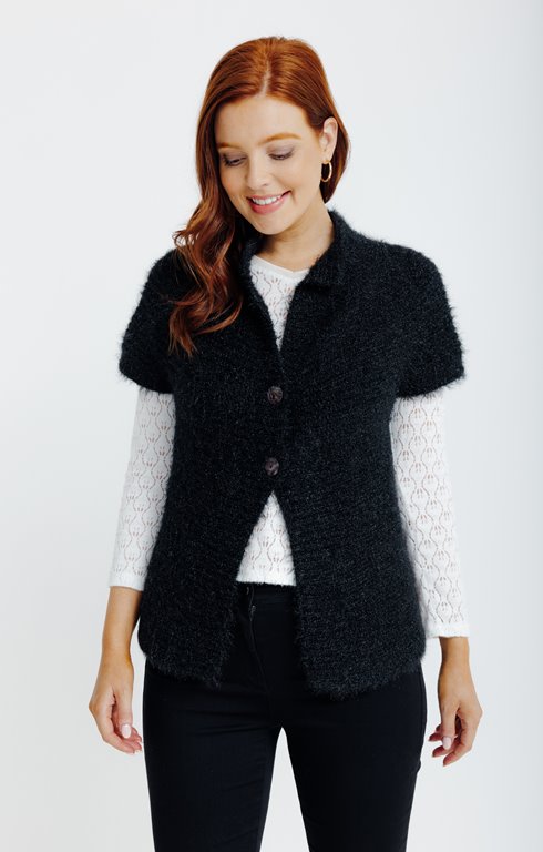 Cardigan maille fluffy