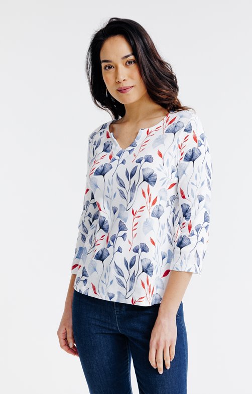 Tee-shirt imprimé manches 3/4