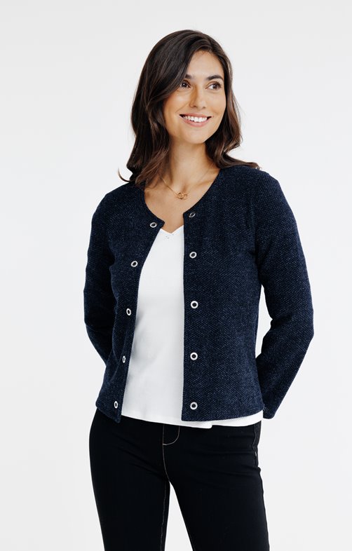 CARDIGAN UNI COL ROND