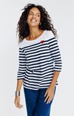 Tee-shirt rayé manches 3/4