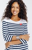 Tee-shirt rayé manches 3/4