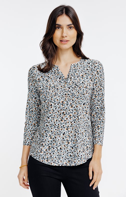 T-shirt imprimé manches 3/4