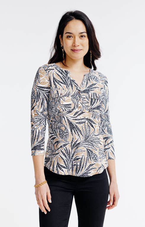 T-shirt imprimé manches 3/4