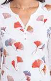 Tee-shirt imprimé floral col rond patte