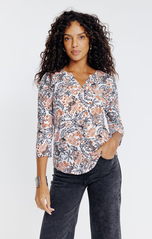 Tee-shirt imprimé manches 3/4