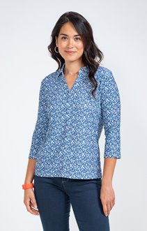 Chemise imprimé petites feuilles